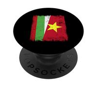 Bulgaria Vietnam Half Flag Bulgarian Vietnamese History PopSockets Adhesive PopGrip
