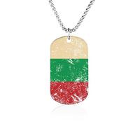 Bulgaria Vintage Flag Fashion Pendant Necklace Chain Personalized Graphic Jewellery