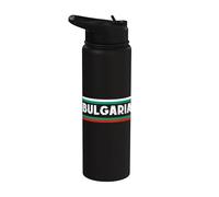 Bulgarian Flag Bulgarian Roots Bulgarian Pride Bulgaria Stainless Steel Insulated Water Bottle