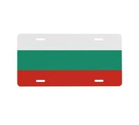 Bulgarian Flag License Plate for Front of Car â€“ Personalized Aluminum Car Tags â€“ 6â€ x 12â€ Universal Fit.