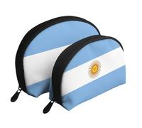 Bulgarian Flag Moon Cosmetic Bag, Travel Makeup Pouch, Portable Waterproof Cosmetic Pouch for Girls Women., Argentine Flag, One Size