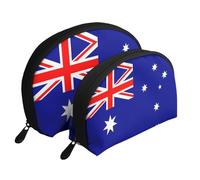 Bulgarian Flag Moon Cosmetic Bag, Travel Makeup Pouch, Portable Waterproof Cosmetic Pouch for Girls Women., Australian Flag, One Size