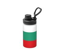 Bulgarian Flag Print 12 Oz Insulated Double Walled Stainless Steel Metal Water Bottle for Cold Hot Drink