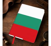 Bulgarian Flag Print A5 Leather Journal Cover,Refillable Genuine Leather Journal Notebook Cover
