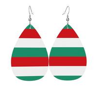 Bulgarian Flag Print Double-Sided Drop Earrings, Accessories,Dangle Earrings For Women All Occasions