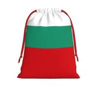 Bulgarian Flag Print Drawstring Present Bag Wrapping Reusable Bag Present Wrap Bags for Christmas
