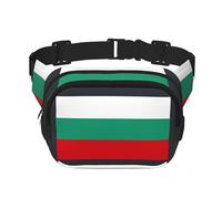 Bulgarian Flag print Fanny Pack Purse with Adjustable Strap Square Double Layer Waist Bag Belt Unisex Everywhere