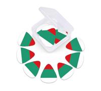Bulgarian Flag print Guitar Picks 12 Pack, Mixed (0.46-0.96mm) with Storage Case for Guitar,ukulele
