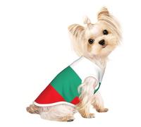 Bulgarian Flag Print Lightweight Dog Vest, Cat Sleeveless Shirt, Breathable Mesh Design for Summer Walking and Play
