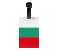 Bulgarian Flag Print Luggage Tags for Suitcases Identification Labels Waterproof Travel Cruise Daily Use