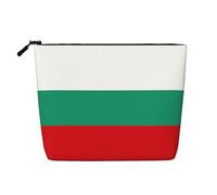 Bulgarian Flag Print Makeup Bag for Women,Portable Cosmetic Bag Toiletry Bag, Capacious Travel Makeup Organizer