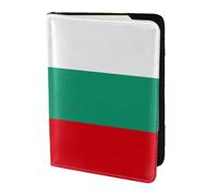Bulgarian Flag Print Passport Holder for Travel,Wallet Case RFID Blocking Leather Card Slot Protector