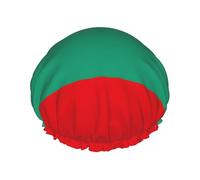Bulgarian Flag Print Shower Essentials Bonnet For Women, Large Washable Elastic Band Bath Hair Wrap Shower Cap