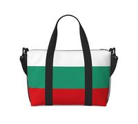 Bulgarian Flag print Travel Duffel Bag Tote Carry on Luggage Bag, Sports Gym Bag Weekender Overnight Bags, Black, One Size