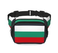 Bulgarian Flag Print Waist Pack Square Waist Bag Workout Hiking Running Travel Gym Pretty Zipper Fashion