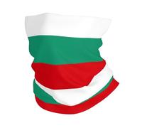 Bulgarian Flag Print Windproof Neck Gaiter, Warmer Scarf Breathable Half-Face Mask Ski Mask Unisex For Outdoor
