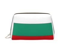 Bulgarian Flag Printed Zippered Toiletry Bag, Wide Open Storage Case for Personal Care Items and Cosmetics