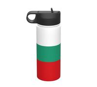 Bulgarian Flag Printing The Print 18 Oz Stainless Steel Sports Insulated Kettle with Lid for Adult Men Women