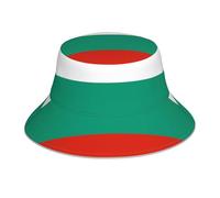 Bulgarian Flag Reflective Bucket Hat for Women & Men, Reversible Sun Hat with Safety Strips, Hiking, Fishing Black, Black, One Size, Black, One Size