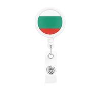 Bulgarian Flag Retractable Badge Holder. Stylish Full-Width Print, Suitable for Offices, Schools, Hospitals, etc.