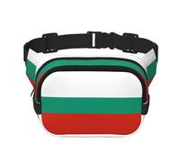 Bulgarian Flag Square Double Layer Waist Bag Crossbody Bag/Adjustable Strap Chest,for Travel Workout Running Print with