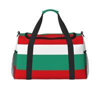 Bulgarian Flag Travel Duffel Bag with Zippers and Handles, Big Foldable Duffle Bag for Family Vacations