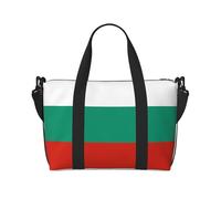 Bulgarian Flag Travel Duffle Bag-Lightweight Carry On Weekender for Men Women, Waterproof Overnight Bag for Gym Weekend Trips