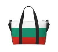 Bulgarian Flag Travel Duffle Bag-Lightweight Carry On Weekender for Men Women, Waterproof Overnight Bag for Gym Weekend Trips