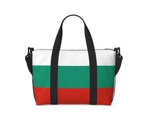 Bulgarian Flag Travel Duffle Bag-Lightweight Carry On Weekender for Men Women, Waterproof Overnight Bag for Gym Weekend Trips