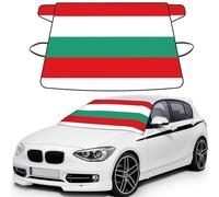 Bulgarian Flag Waterproof Car Windshield Cover, Stylish Printed Windshield Snow Cover Fits Sedans, Cars & SUVs - 69x42.5''