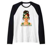 Bulgarian Girl Bulgaria Flag Bulgarian Girlfriend Wife Raglan Baseball Tee