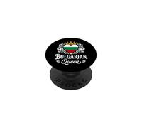 Bulgarian Queen Bulgaria Flag Proud Bulgarian Woman PopSockets Adhesive PopGrip