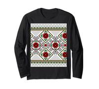 Bulgarian (Shevitsa) Eastern European Folk Motif. Long Sleeve T-Shirt