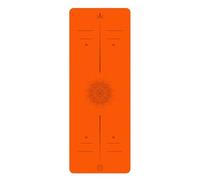 BulgurYe 5mm Yoga Mat - Textured PU Top & Natural Rubber Base | Non-Slip, Shock Absorption for Yoga, Fitness, Dance, Home Gym (Sunset Orange)