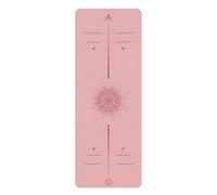 BulgurYe 5mm Yoga Mat - Textured PU Top & Natural Rubber Base | Non-Slip, Shock Absorption for Yoga, Fitness, Dance, Home Gym (Ruoli Pink)