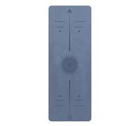 BulgurYe 5mm Yoga Mat - Textured PU Top & Natural Rubber Base | Non-Slip, Shock Absorption for Yoga, Fitness, Dance, Home Gym (Mist Blue Gray)