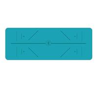 BulgurYe Extra Wide Yoga Mat 68"x24" (183x68cm) 4mm/5mm Premium Non-Slip Exercise Mat for Yoga, Pilates & Fitness, Peacock Blue & Black Options (Peacock blue, 183cmx68cmx0.4cm)