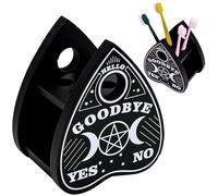 BULICADO Ouija Planchette Toothbrush Holder - Halloween Bathroom Decor - Goth Accessories for Home Decor - Gothic Black Ouija Organizer for Kids and Adults - Witchy Gifts for Women