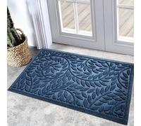 Bulijojo Doormat, Outdoor Entrance, Durable Heavy Duty, Non Slip, Blue, 17"x30"