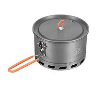 Bulin Camping Pot, 2.1L High Efficiency Backpacking Pot Ultralight Camping Cooking Set Cookware Gear with Heat-Proof Handle & Heat Exchanger for Outdoor Picnic Hiking Travel