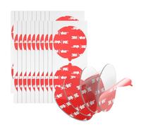 Bulina Double Sided Adhesive Pads Heavy Duty 50MM Diameter 0.5MM Thick 40 PCS Clear 4905 Round Sticky Mounting Foam Tape Strong Adhesive for Car Décor Home Office Logos