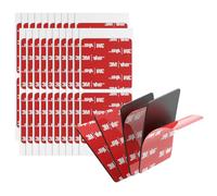 Bulina Double Sided Adhesive Pads Heavy Duty VHB 50MM x 50MM 0.6MM Thick 40 PCS Black 5925 Square Sticky Mounting Foam Tape Strong Adhesive for Car Décor Home Office Logos