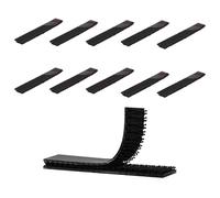 Bulina Dual Lock SJ3550 1.27cm x 7.62cm 10PCS Black Reclosable Fastener Heavy Duty Interlocking Tape Mushroom Shaped Sticky Hook Lock Mounting Tape for EZ Pass Holder Indoor Outdoor Use