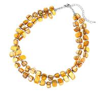 BULINLIN Boho Shell Beaded Necklaces Colorful Layered Beach Seashell Necklace Costume Jewellery Gifts for Women(Yellow)