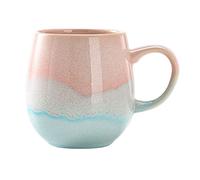 BULINO Ceramic Cup,Coffee Mug, 500ml Ceramic Mug, Ceramic Cup for Hot Drinks, Porcelain Coffee Mug with Handle, for Office Kitchen-Pink (Color : Pink Blue)