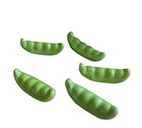 BULINO Chopsticks Holder,Utensil Holder,/Green Ceramic Chopstick Holders, Peapod Shape Chopstick Rests, Dinner Chopstick Stand for Home, Restaurant-Pea Green-5 Set