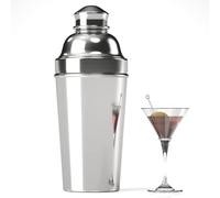 Bulipu Large Cocktail Shaker 1.8L Stainless Steel Cocktail Mixing Maker Silver Martini Bar Shaker for Bartender Cocktail Making 61oz Drink Mixer Built-in Strainer