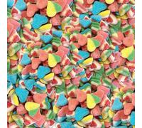 Bulk 100% Halal Gummies Premium Quality, All-Natural, Non-GMO, Dairy-Free, GMP Certified Wellness Treats - Rainbow Hearts - 1000 Grams