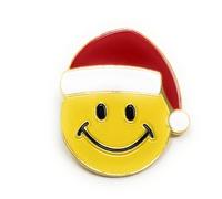 Bulk 25 Pack of Smiling Happy Face Santa Claus Christmas Lapel, Tie, or Bag Pins