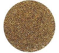 Bulk 2mm Golden Seed Beads for Jewelry Making 110 Grams About 9800pcs,12/0 Glass Craft Beads for Making Earrings, Bracelets, Pendants, Waist Jewelry, DIY Handmade（Golden）